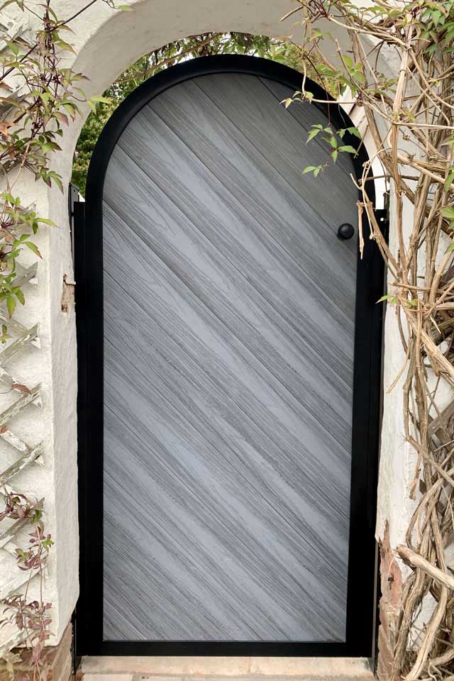 Modern Composite Side Gate with Curved Top