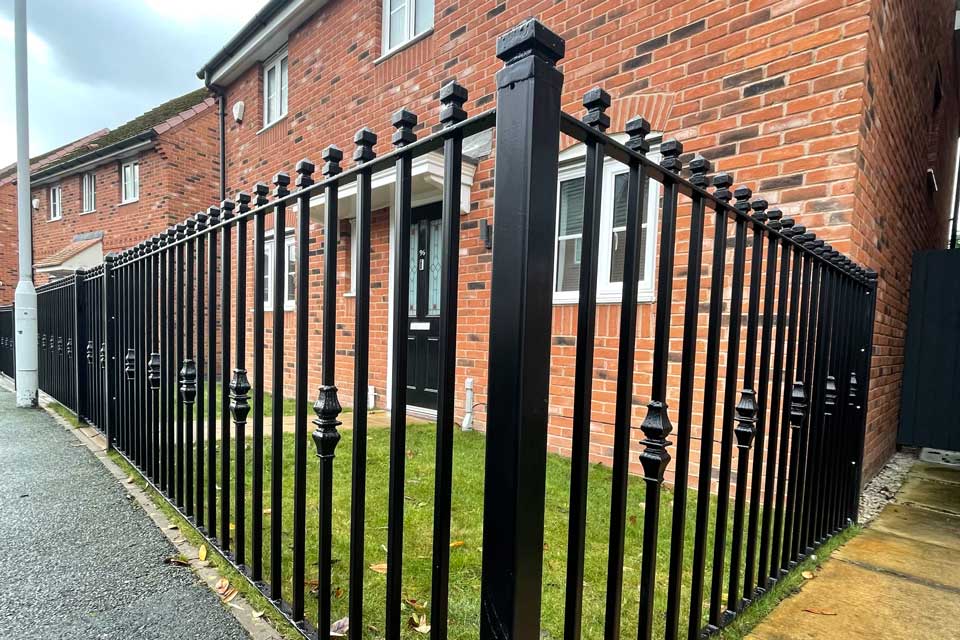 Black Wrought Iron Garden Railings