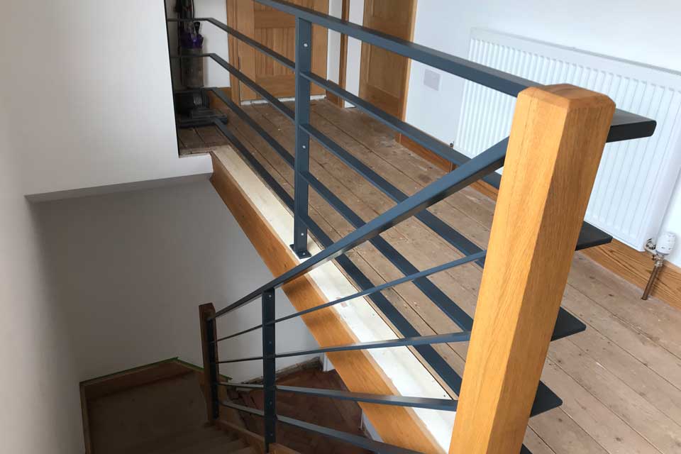 Contemporary Metal Handrails and Spindles